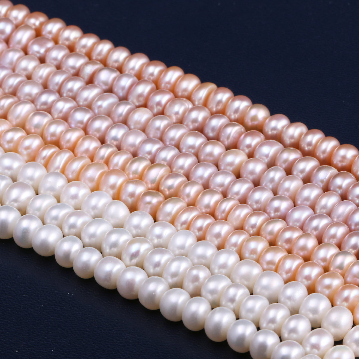 Natural freshwater pearl four-sided glossy, 36cm long semi-finished pearl necklace, nearly round pearl loose beads, DIY beads Specification image