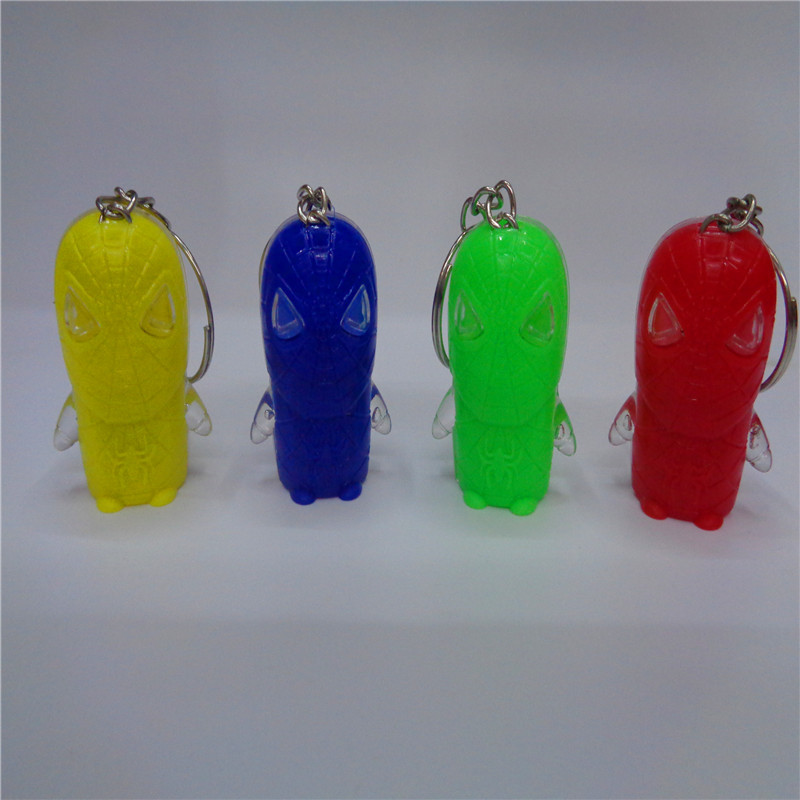 New mini illuminated children's plastic toys, LED keychains, night lights, Spider-Man factory wholesale Specification image