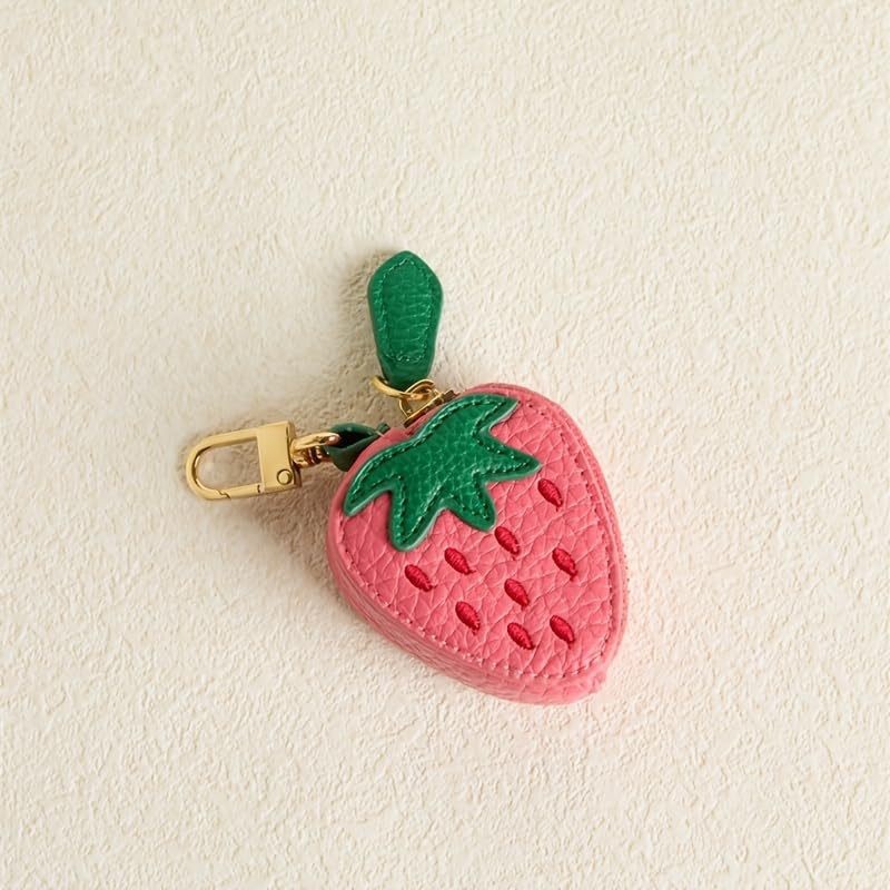 Cross-border PU leather zero wallet fruta fresa limón apple wallet colgante multifunctional coin pack kids fun cartoon Item Picture