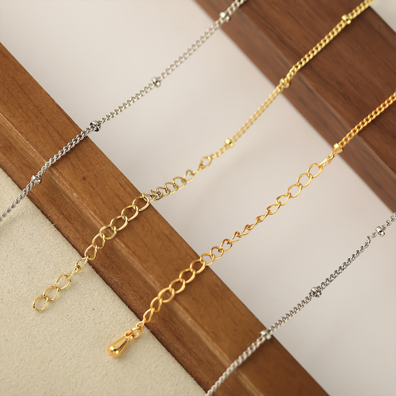 Pendant beads, chain, chain accessories, diy handcrafted materials, bracelet, necklace, earrings, tassel chain, side chain details Picture