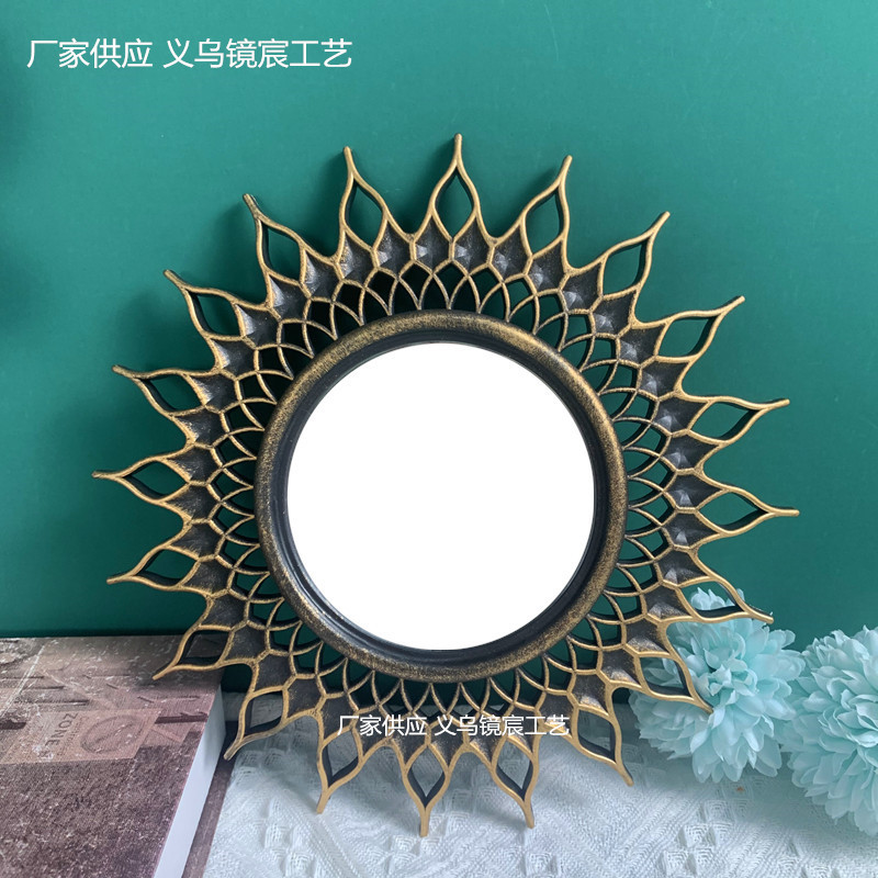 European-style sunglasses, wall-mounted mirrors, living room, bathroom, dining room, home decoration and arrangement, entrance hall, wall decoration mirrors Application Scenario