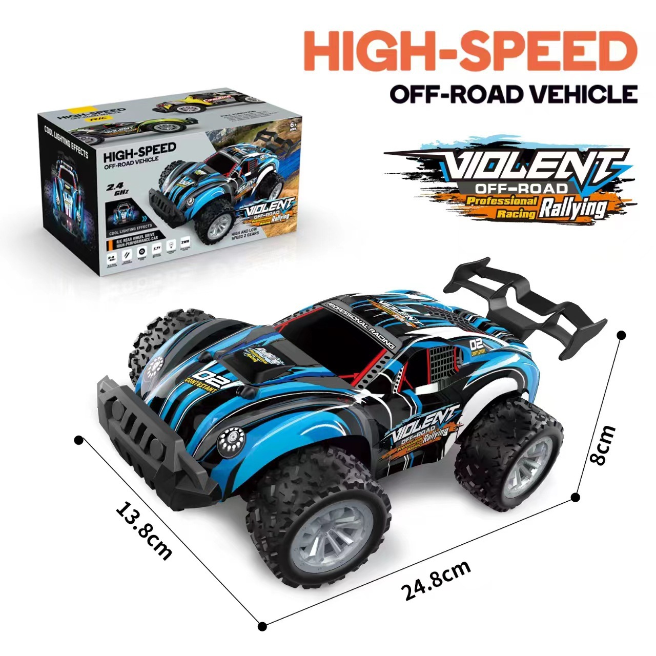 New cross-border 2.4G remote-controlled high-speed racing drifting, climbing, off-road vehicle, luminous and rechargeable children's and boys' toy Application Scenario
