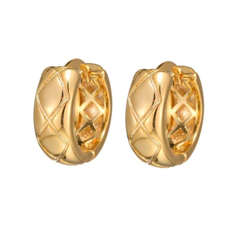 玫瑰刘亦菲同款耳环小香风菱格耳圈轻奢高级感爆款羽毛麦穗耳饰女白底实物图