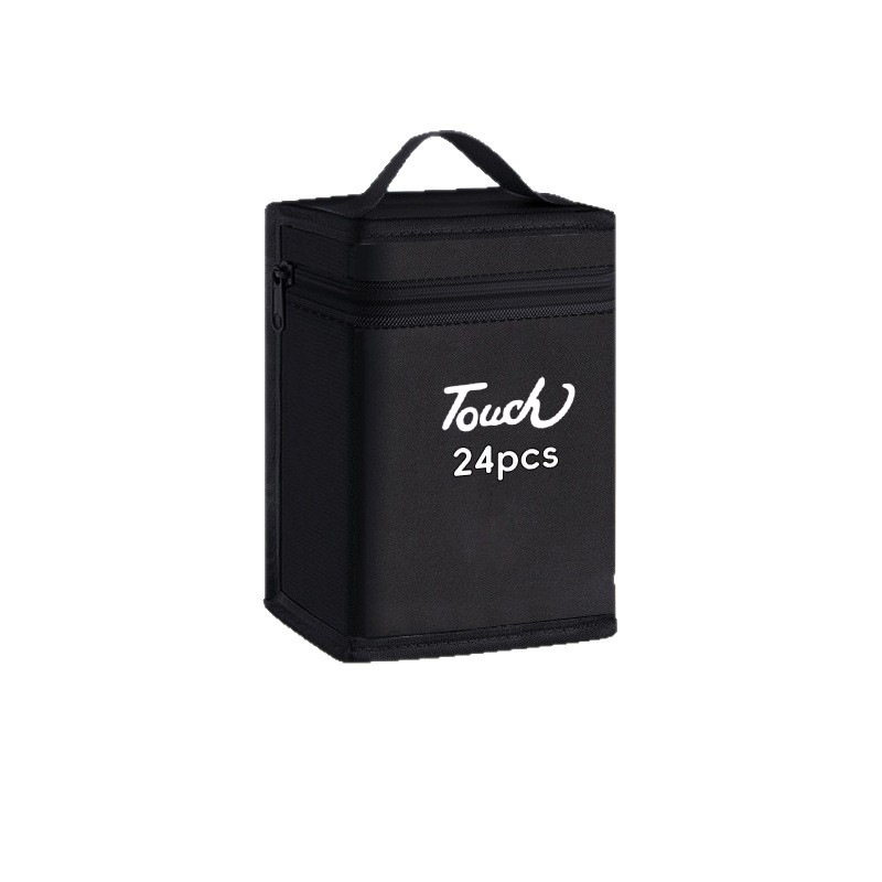 A portable and hand-held large-capacity storage bag for student markers, waterproof children's colored pen Oxford cloth bag Item Picture