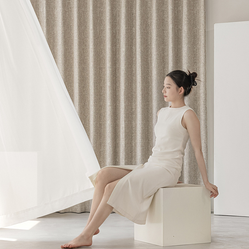 2025柯桥绍兴新款现代简约雪尼尔遮光窗帘高克重客厅卧室窗帘定制产品图