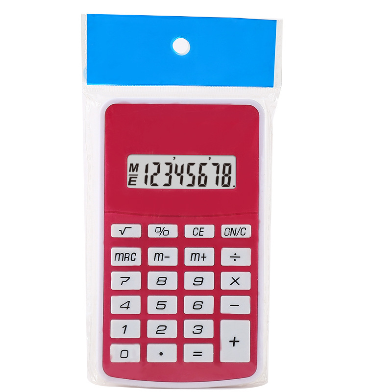 5828 factory direct supply candy-colored calculator, solar 8-digit mini portable calculator details Picture