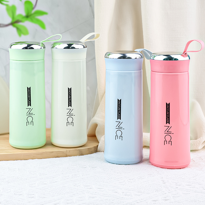 现货奈斯杯定制双层玻璃水杯家用便携商务礼品杯广告杯子印刷logo