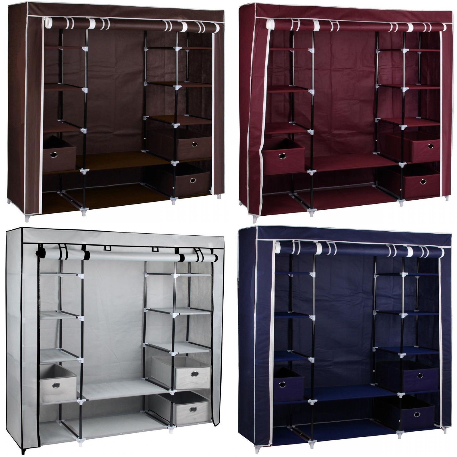 衣柜/折叠衣柜/木柜子/收纳柜防尘/集成家居产品图