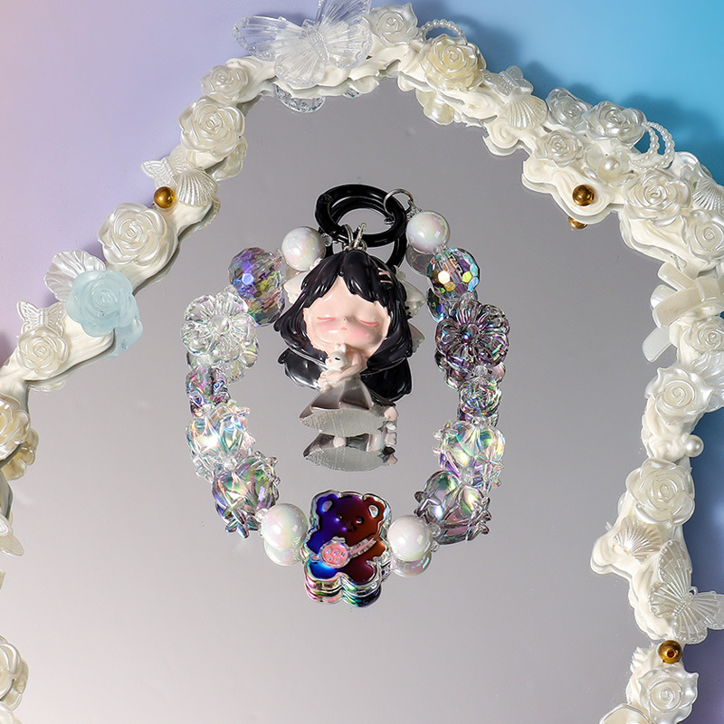 儿童宝石项链/儿童项链套装/地摊树脂挂件/PU钥匙扣/如厕表产品图