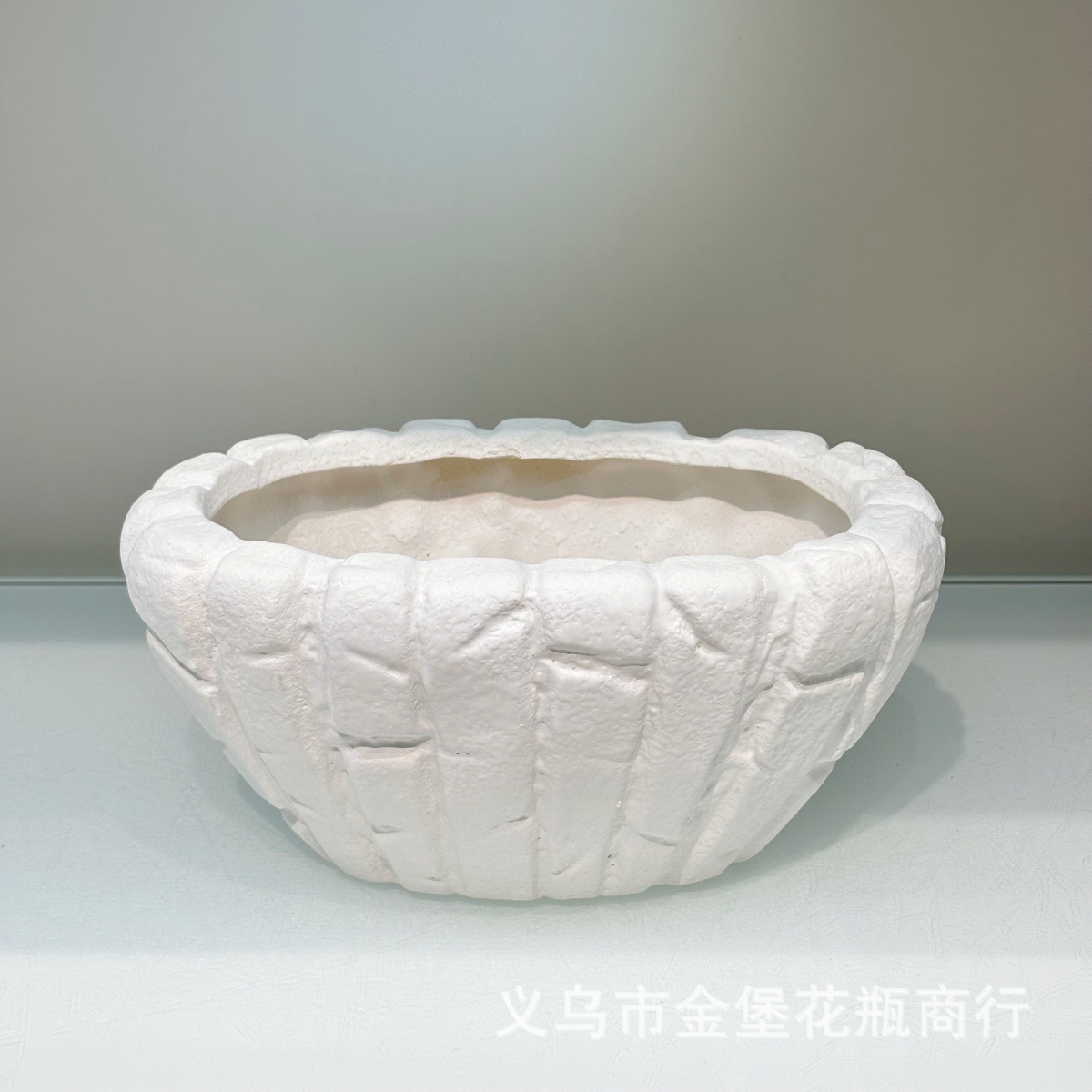 Textura textura textura piedra imitación cerámica maceta gran tamaño oval suculenta olla hogar suave floral fábrica Specification image