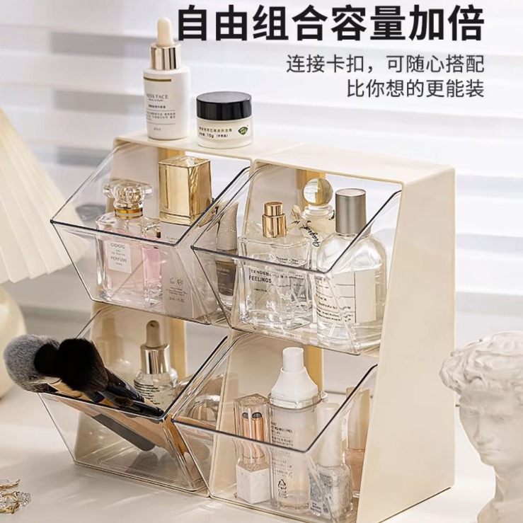 Tea bag storage box, transparent desktop for office tea room, storage and organization rack, capsule coffee instant home Specification image