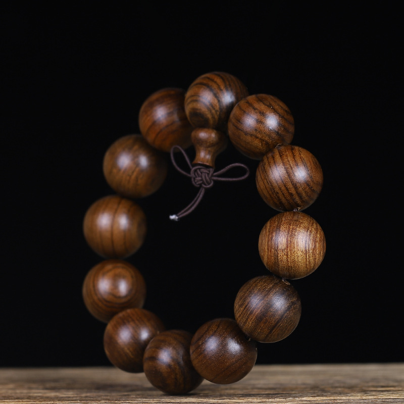 Black rosewood Bracelet 2.0 Men's and women's bracelets, cultural play Buddhist prayer beads, prayer beads, rosewood popular jewelry, wooden ornaments details Picture