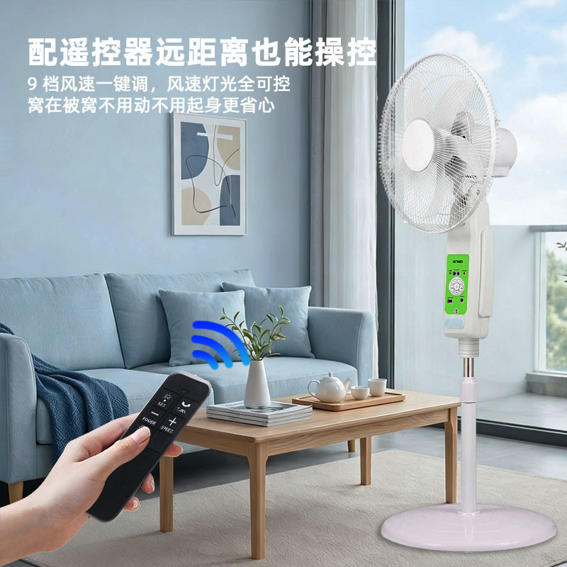 Multifuncional blanco solar swing head humidificación ventilador eléctrico verano fresco silencioso ahorro de energía ventilador doméstico details Picture