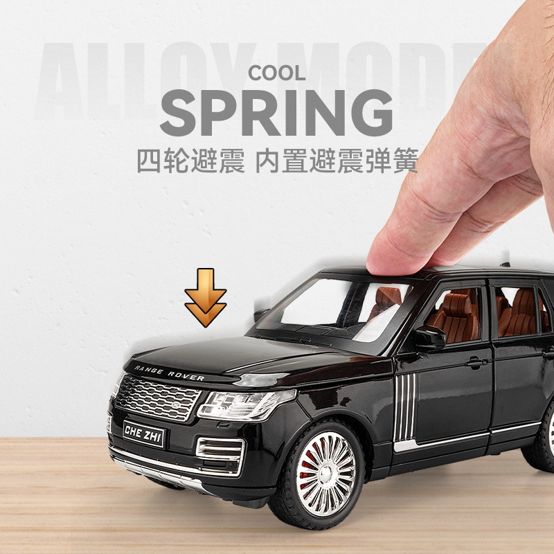 Coche a la aleación modelo niños juguetes SUV 1:24 land rover range rover suv sound & light booster 6 puerta abierta caja de espuma Application Scenario