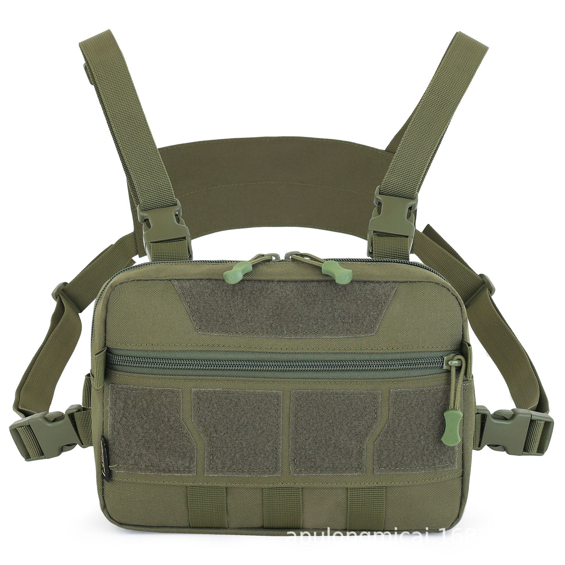 Wholesale of 2025 new functional vest, vest bag, men's camouflage, camping tactical backpack, workwear, motorcycle men's chest bag details Picture
