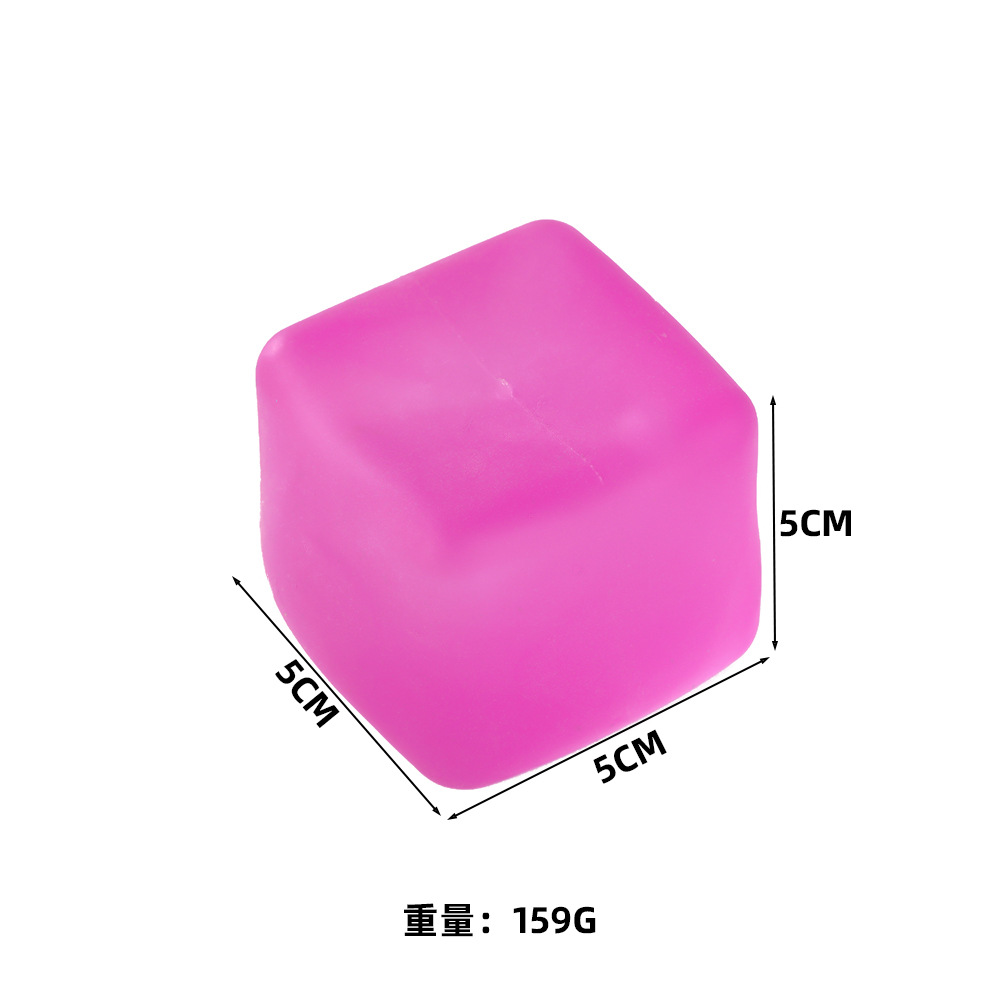 Four-color square kneading fun slow-rebound ice cube stress-relieving toy, a popular maltose release block Item Picture