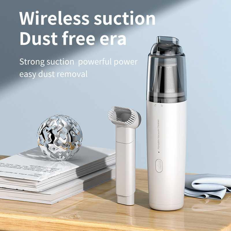 Mini portable car vacuum cleaner, suitable for both home and car use, high-power wireless charging handheld powerful vacuum cleaner