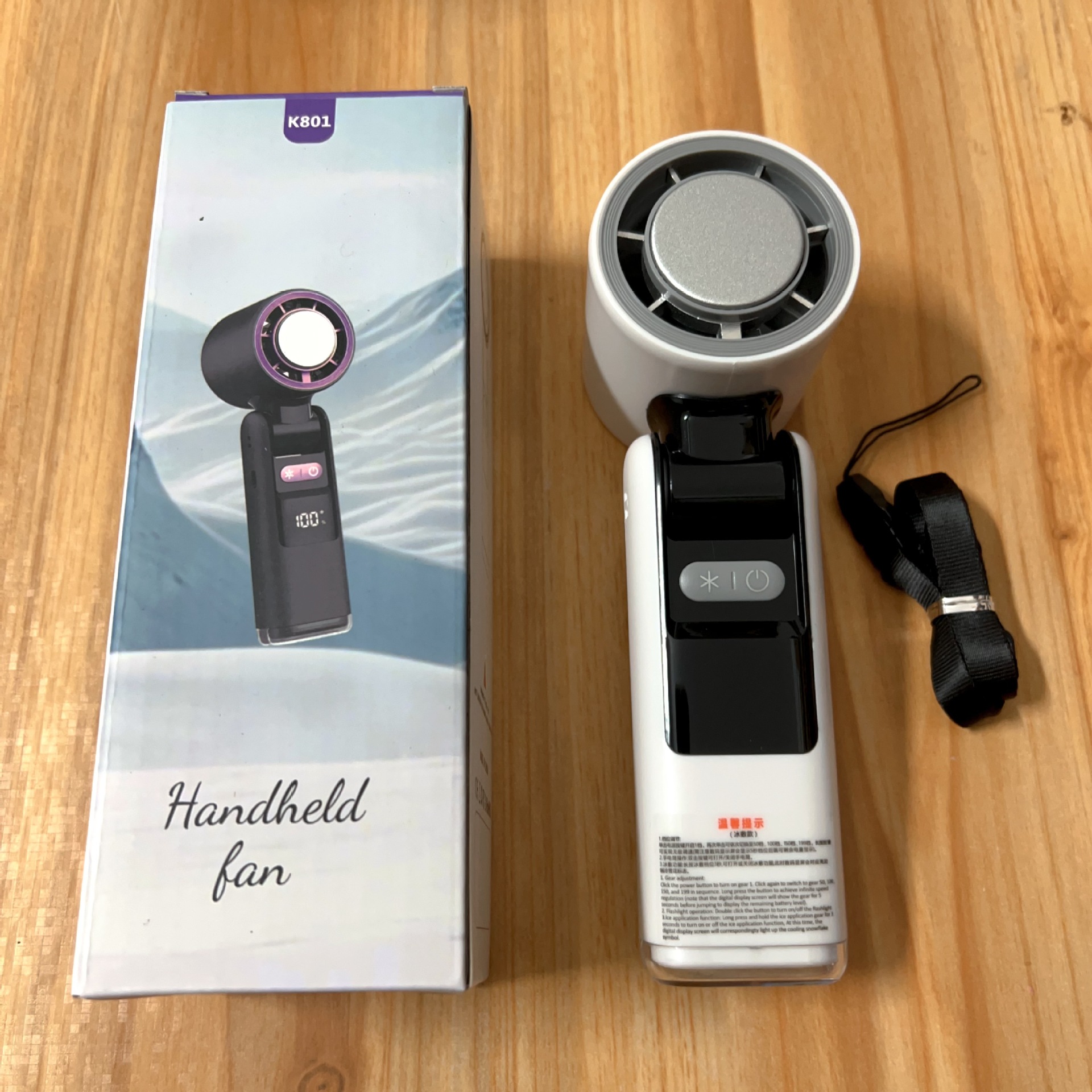 K801 New foldable handheld high-speed small fan ice pack cooling usb charging portable fan Application Scenario