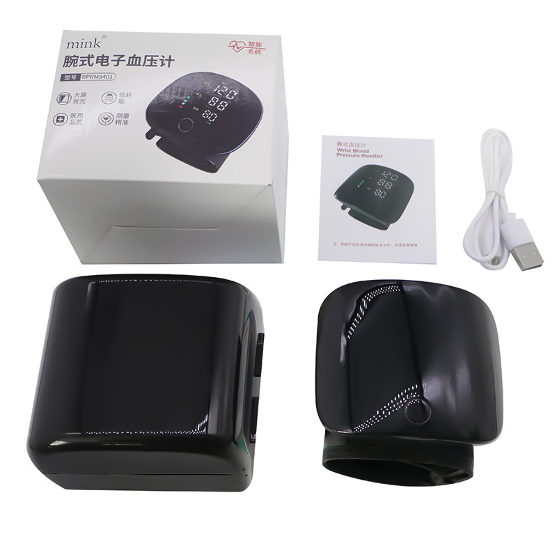 Fda-certified arm blood pressure monitor, specifically designed for the elderly to measure blood pressure. The wrist blood pressure monitor provides precise detection Specification image