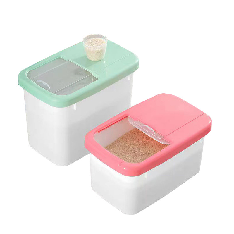 Food-grade 20-jin rice box, plastic sealed rice bucket, household kitchen moisture-proof and insect-proof storage box for coarse grains Item Picture