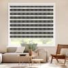 European-style jacquard office bathroom double-layer drawstring soft gauze roller blinds and perforation-free Venetian blinds details Picture