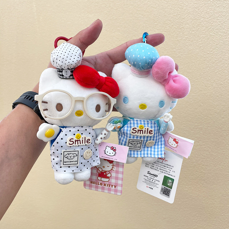 hellokitty小挂件毛绒公仔可爱kt猫玩偶钥匙扣创意kitty包包挂件