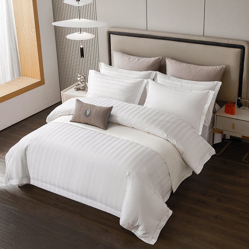 Hotel supplies, bedding, 60S pure cotton, homestay linen, bed covers, four-piece sets, bed sheet kits wholesale, homestay bedding, four-piece sets Application Scenario