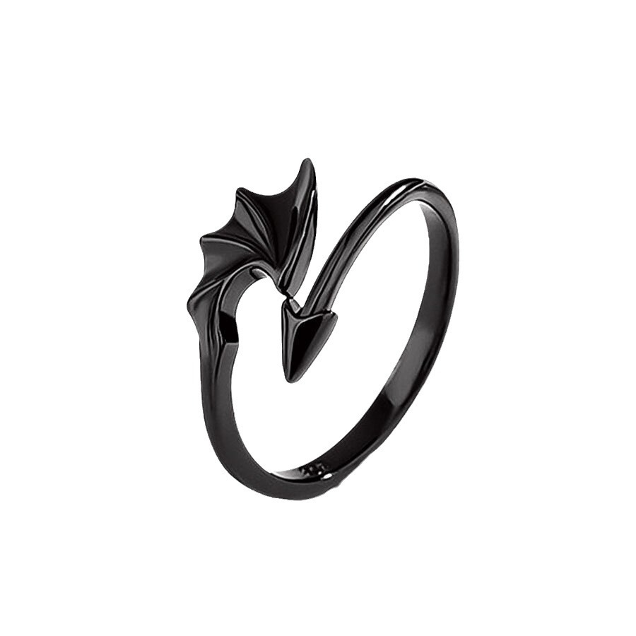 Cross-border Devil Wings Ring, Angel Wings Open, Personalized Punk jewelry wholesale, simple and versatile rings, Japanese and Korean Item Picture
