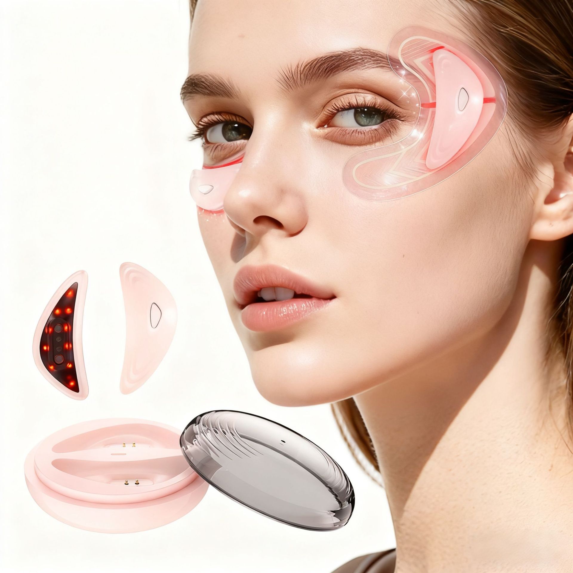 shanilak 微电流眼部按摩仪 眼袋黑眼圈淡化红光美眼仪美容仪器美眼仪