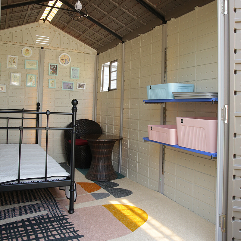 户外花园储物工具房移动简易组装庭院别墅杂物收纳活动板房可住人产品图