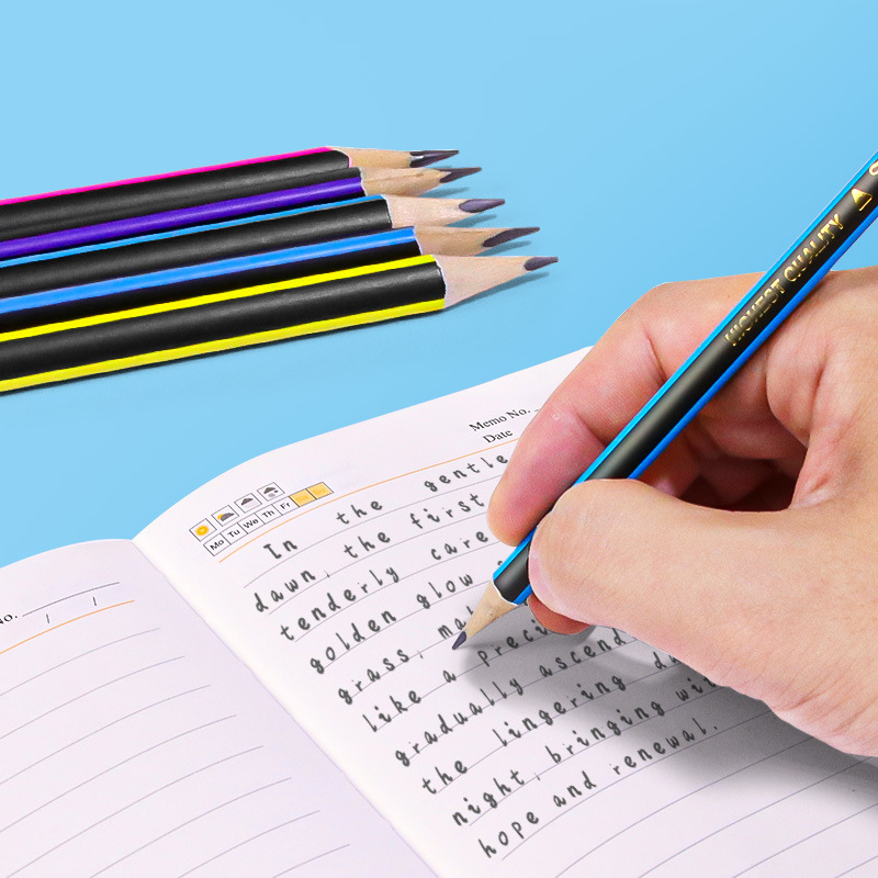 Yalong triangular wooden pole HB pencils, children's pencils, student pencils, office pencils wholesale details Picture