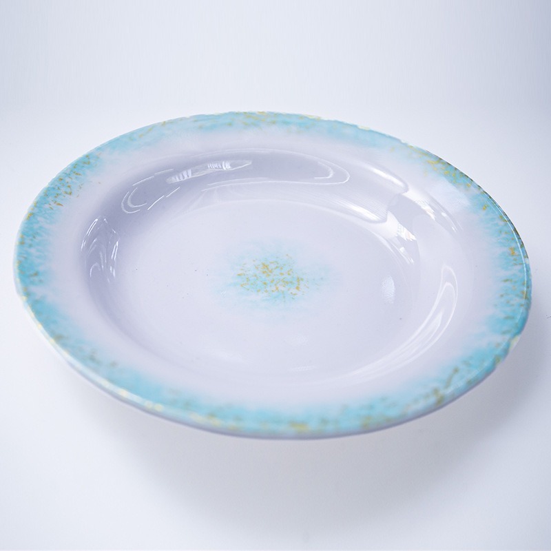 Custom-made white round melamine tableware, melamine plates, melamine sets, buffet bowls and plates for foreign trade Item Picture