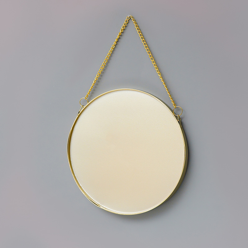 Wall-mounted dormitory dressing mirror, wall-mounted bathroom mirror, washbasin mirror, makeup mirror, bathroom mirror and bathroom mirror without drilling holes details Picture