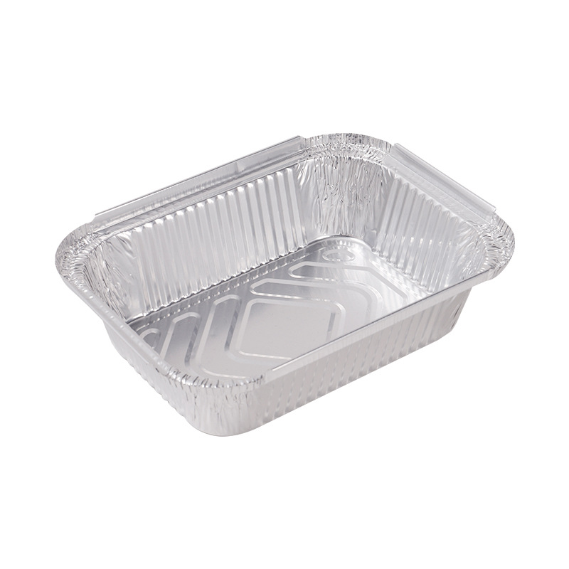 一次性锡纸盒长方形带盖子锡纸碗烤鱼锡纸盘打包盒烧烤铝箔盒厂家详情图4
