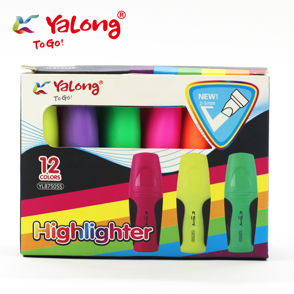 Yalong highlighter marker pens, high-quality highlighter markers, are selling well in Asia's foreign trade Item Picture