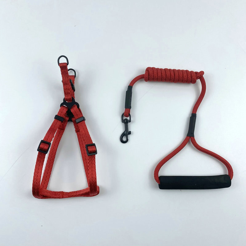 Rongka Pet Cross-border pet chest and back straps, dog leashes, canvas vest type chest and back straps, medium and large dog walking anti-escape chest and back dog supplies Specification image