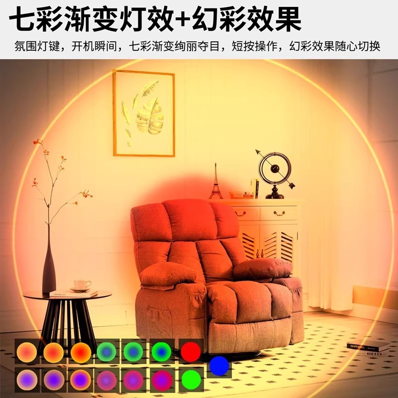 Amazon cross-border bestsellers: Seven-color gradient atmosphere night light, smart human body sensing magnetic charging color-changing wall Specification image