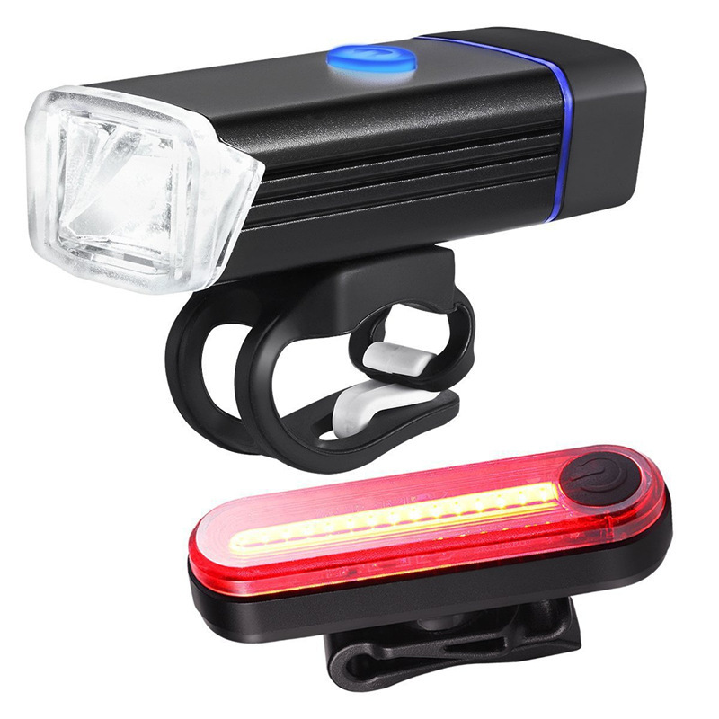 Maichuang USB charging bicycle light set, mountain bike strong light front light, night cycling, bicycle dead flying rear light Item Picture