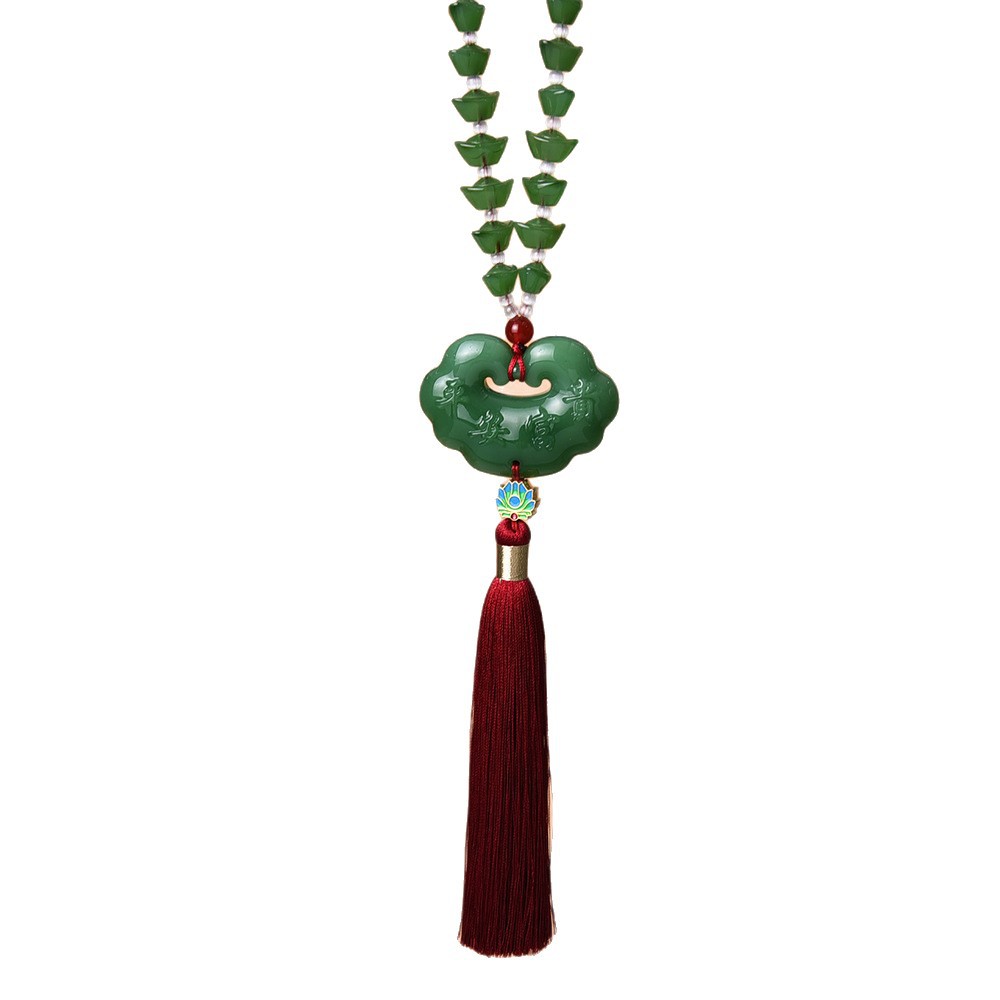 High-end car pendants, safety lock pendant accessories, car pendants, ingots, beads, tassels, car supplies Item Picture