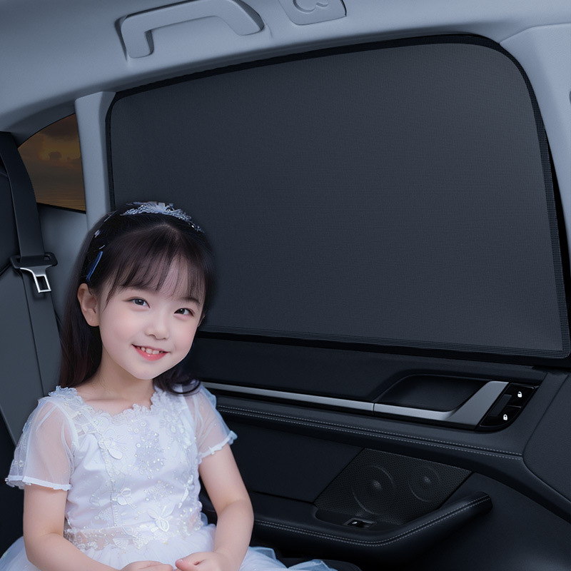 Upgraded car sunshades, window sunshades, magnetic suction type car heat insulation sunshades, sun protection curtains, and blackout curtains Application Scenario