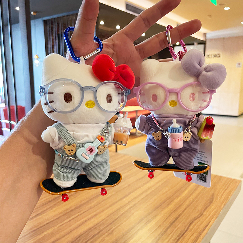 hellokitty small pendant, bag pendant, plush toy, kitty cute Kitty Kitty, official kt cat doll Specification image