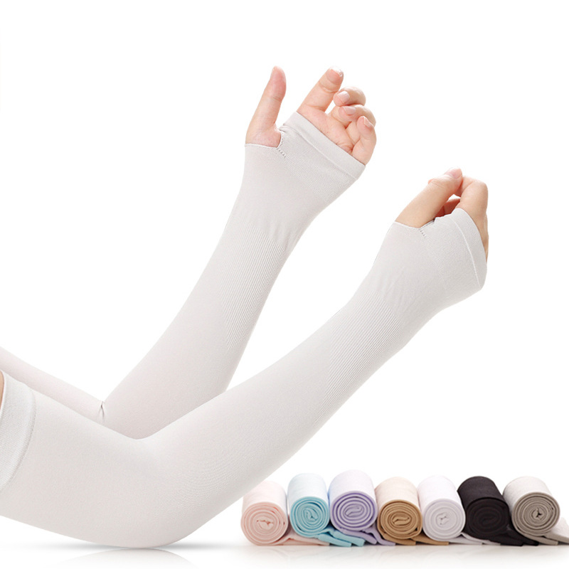 锦纶冰丝袖套防晒袖套冰袖户外男女开车骑行护袖手臂套袖批发定制