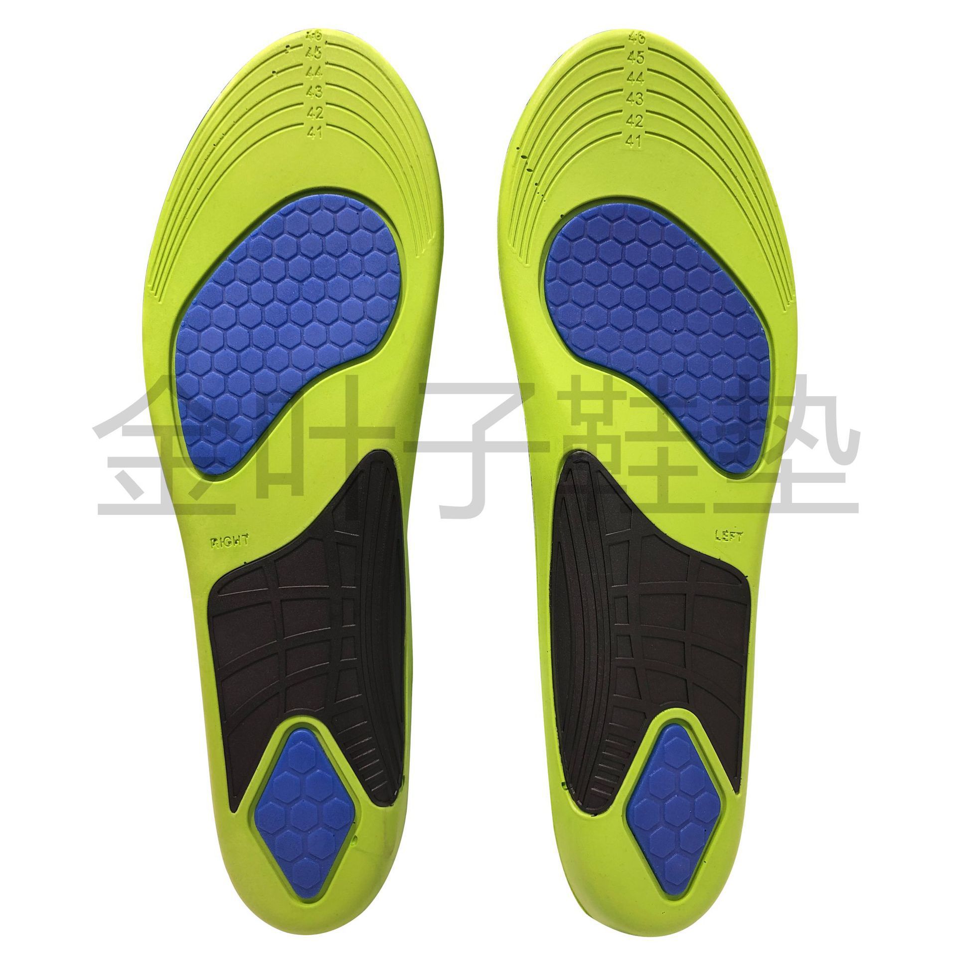 PU arch support anti-twist height-increasing sports insoles, men's sweat-absorbing and deodorizing GEL high-elasticity shock-absorbing military training insoles Item Picture