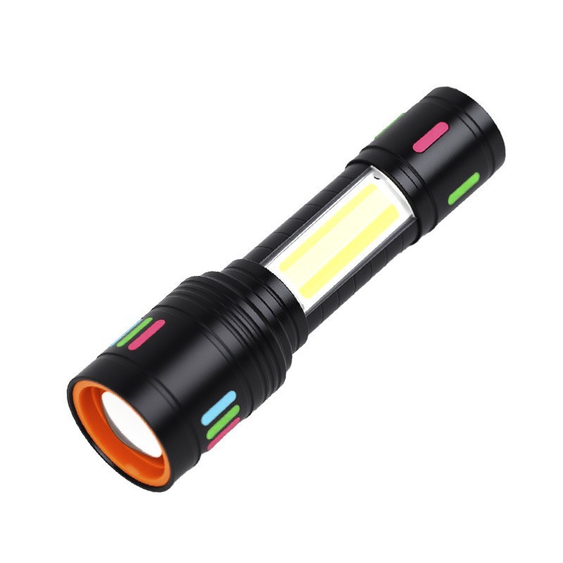 High-intensity flashlight, fast typ-c charging, outdoor clear laser flashlight with cob warning side work light Specification image