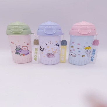 2026 Summer New Children's water cup, double-drinking straw cup for kindergarten babies, portable water bottle for outdoor sports, anti-drop
