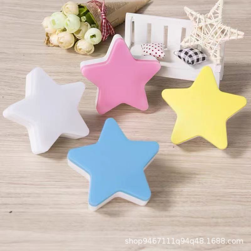 Colorful star silicone mold four-color set: white, pink, yellow, blue, five-pointed star, handmade material, twisty stick, graffiti, white blank, fruit blind bag