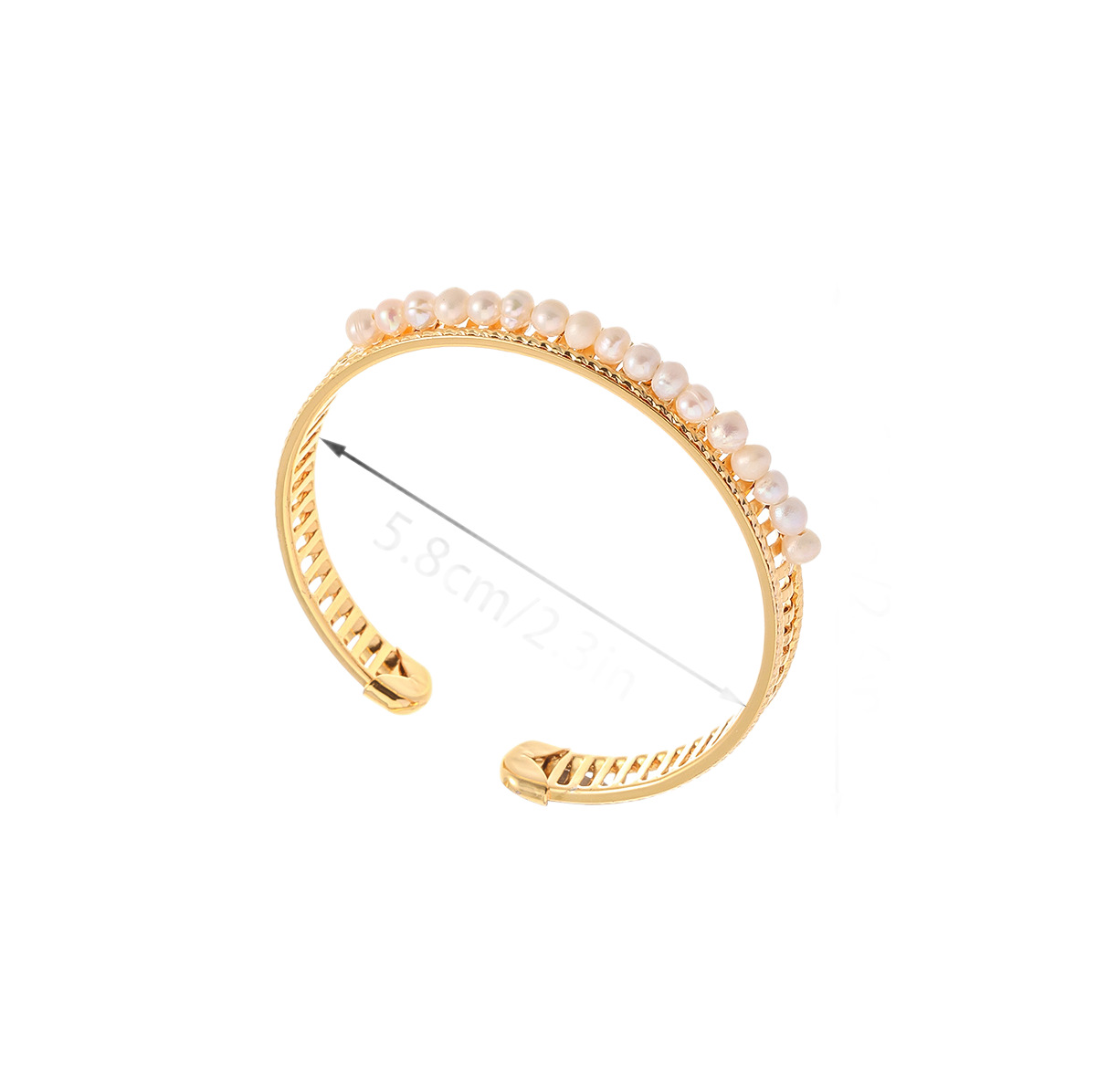 Nasha high-quality heavy industry freshwater pearl bracelet, high version enamel copper plated 18K real gold jewelry bracelet Item Picture