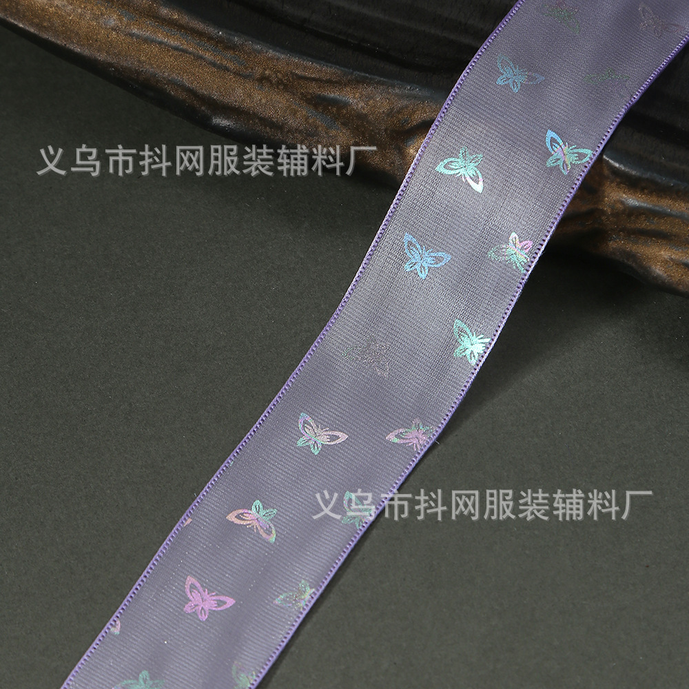 4cm laser little butterfly DIY bow ribbon hair accessory Headwear hat hat performance costume accessories details Picture