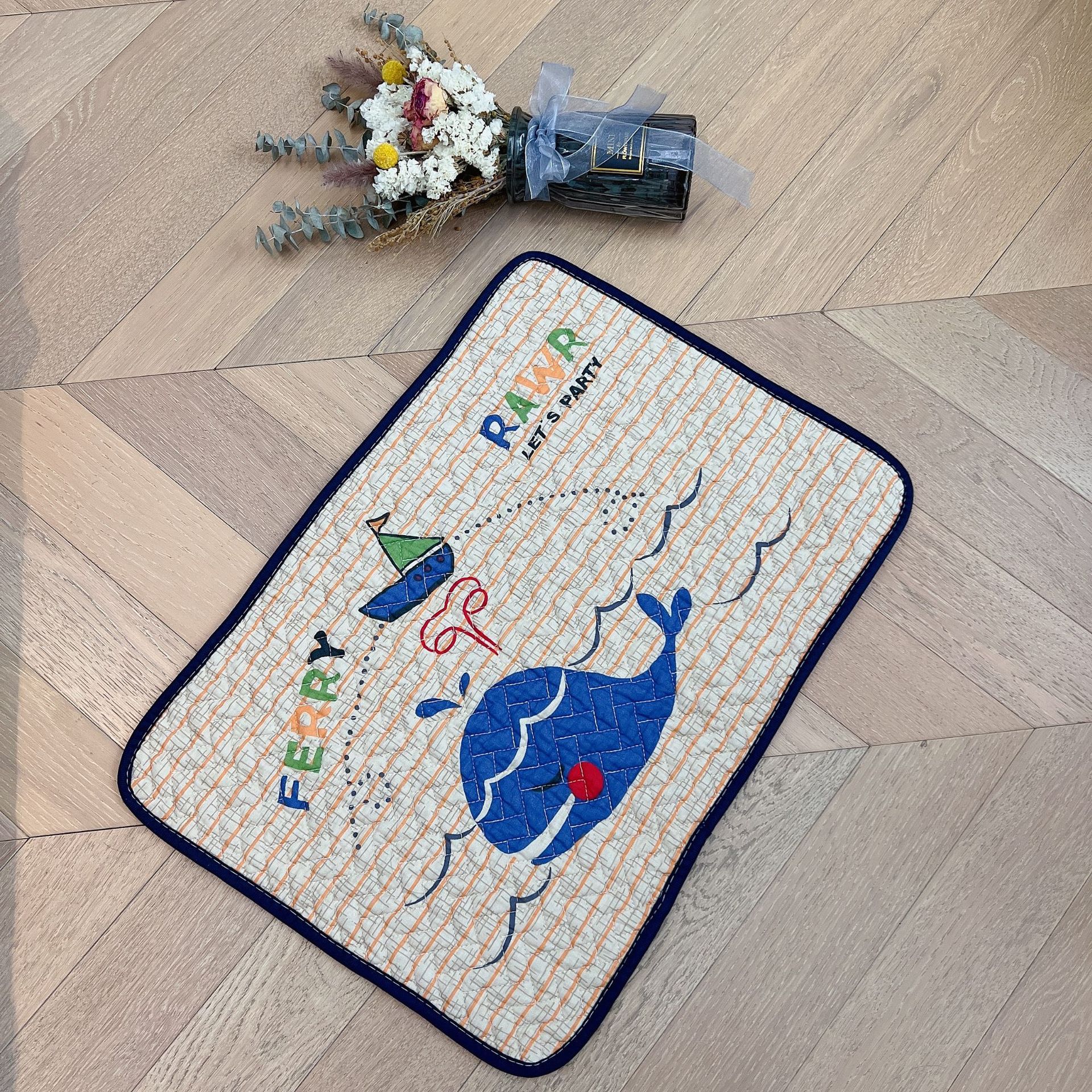 Entrance door MATS, floor MATS, kitchen carpets, bedroom and bathroom waterproof and anti-slip MATS, door and foyer floor MATS, cute pet style details Picture