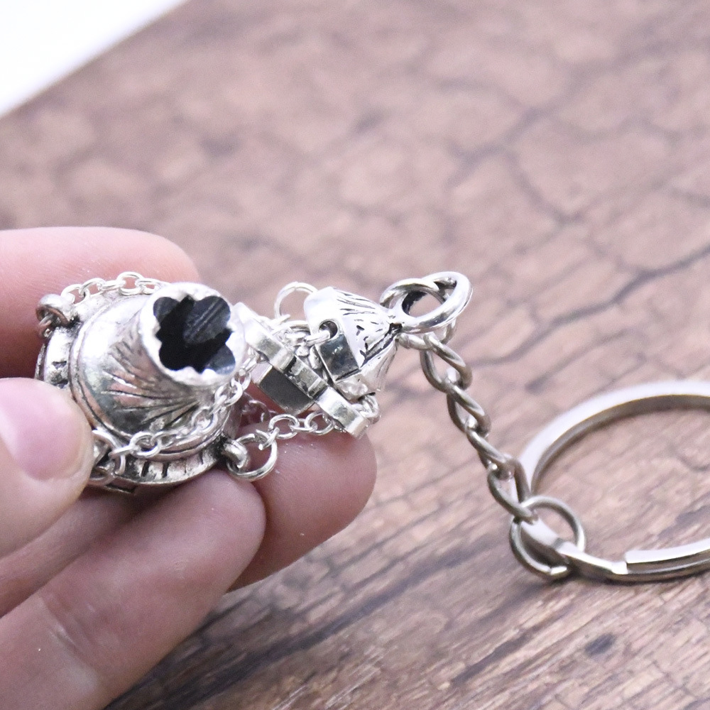 The key chain pendant for foreign trade incense burners can be used as a spice stove household item, gift, accessory, and pendant for men and women Item Picture